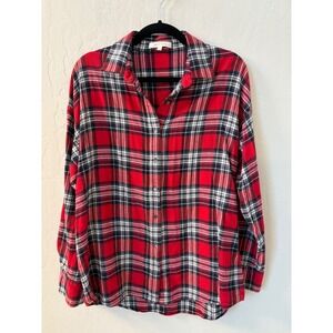 Favorite Daughter Red Plaid Button Down Shirt